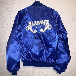 Vintage 1983 Alabama On Tour Upstream Satin Bomber Jacket S SIGNED USA NWT
